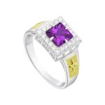 Anel em Prata Formatura Pedagogia Quadrado Grande