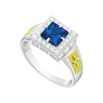 Anel em Prata Formatura Pedagogia Quadrado Grande