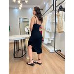 Vestido Beatriz Canelado Preto 