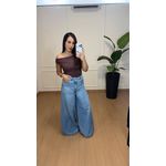 Calça Maxi Flare Jeans 