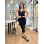 Vestido Canelado premium Preto 