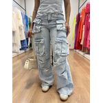 Calça Cargo Lavagem Clara 