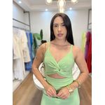 Vestido Beatriz Canelado Verde claro 