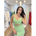 Vestido Beatriz Canelado Verde claro 