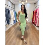 Vestido Canelado premium Verde Claro 