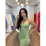Vestido Canelado premium Verde Claro 