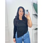 Blusa Assimétrica Laís Preta