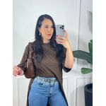 Blusa Túnica Melina Marrom