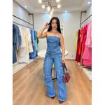 Calça Cargo Lavagem Escura 