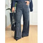 Calça Cargo Jeans Preta