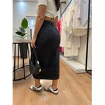 Saia Jeans Midi Black