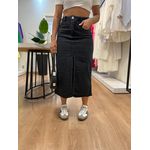 Saia Jeans Midi Black