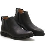 Botina Masculina Chelsea Vinci Preto Fosco + Carteira+Renovador de Couro