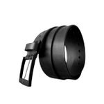 Cinto de Couro Soleta Fivela Metal Preto fosco