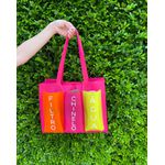 Bolsa Praia Silicone 3 Bolsos Rosa Pink