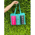 Bolsa Praia Silicone 3 Bolsos Turqueza