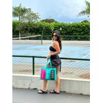 Bolsa Praia Silicone 3 Bolsos Turqueza
