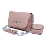 Bolsa Carteira Feminina Com Alça Nude Liso