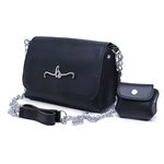 Bolsa Carteira Feminina Com Alça Preto Liso 