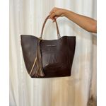 Bolsa Sacola Trançada Flex Café + Nécessaire 
