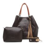 Bolsa Sacola Trançada Flex Café + Nécessaire 