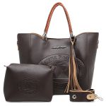 Bolsa Sacola Trançada Flex Café + Nécessaire 