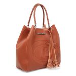Bolsa Sacola Trançada Flex Caramelo + Nécessaire 