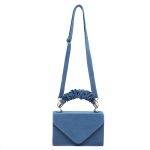 Bolsa bico camurça alça enrugada