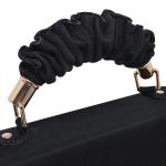 Bolsa bico camurça alça enrugada