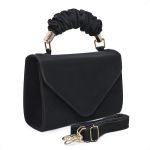 Bolsa bico camurça alça enrugada