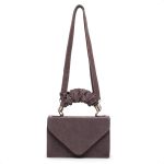 Bolsa bico camurça alça enrugada