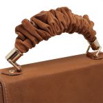 Bolsa bico camurça alça enrugada