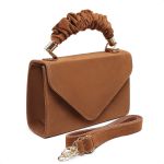 Bolsa bico camurça alça enrugada