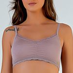 SUTIÃ TOP COM BOJO REMOVIVEL ROSA RETRO