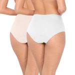 KIT CALCINHA CLASSIC 100% ALGODÃO BRANCO/NUDE