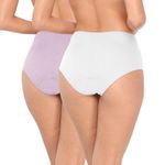 KIT CALCINHA CLASSIC 100% ALGODÃO BRANCO/ROSA RETRO