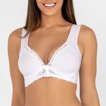 SUTIÃ TOP LASER COM ABERTURA FRONTAL BRANCO