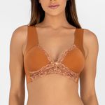 SUTIÃ TOP LASER COM ABERTURA FRONTAL CONHAQUE