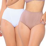KIT DUO CALCINHA MODELADORA BRANCO/CHOCOLATE
