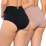 KIT DUO CALCINHA MODELADORA PRETO/CHOCOLATE