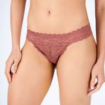 KIT DUO CALCINHA TANGA EM RENDA BRONZE/AZUL SIDERAL