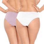 KIT CALCINHA BASIC 100% ALGODÃO BRANCO/ROSA RETRO