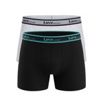 KIT CUECA BOXER PRETO/MESCLA