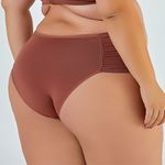 KIT DUETS CALCINHA PLUS BOMBOM PRETO/BRONZE