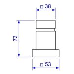 ACABAMENTO PRESSAO MECA MVR 1/2 E 3/4 PQ CUBO BLACK MATTE