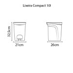 LIXEIRA COMPACT PRETA 10LT