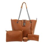 Bolsa Feminina Shopper Grande + Carteira + Necessaire Kit 04