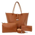 Bolsa Feminina Shopper Grande Kit + Carteira + Necessaire 07