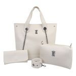 Bolsa Feminina Shopper Croco + Carteira + Necessaire Kit 01