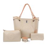 Bolsa Feminina Shopper Kit + Necessaire + Carteira Lr 017